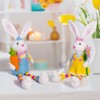 Set of 2 Easter Decorations for Home- Easter Bunny Couple