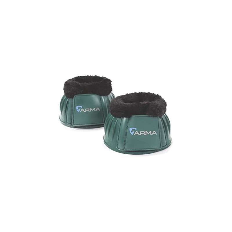 Shires Over Reach/Fleece Trim boots-134F, Green black fur, Full