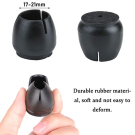 Lezed Rubber Chair Caps, Feet Pads, Black Chair Caps, Chair Leg Protection, Chair Leg Caps, Chair Leg Socks, Tables And Chairs Foot Protectors, for 12-16mm Round Legs, 32 Pieces