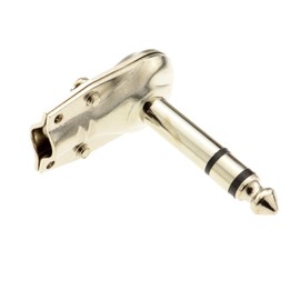 kenable Stereo 6.35mm 90 Degree Low Profile Pancake Solder End Right Angle