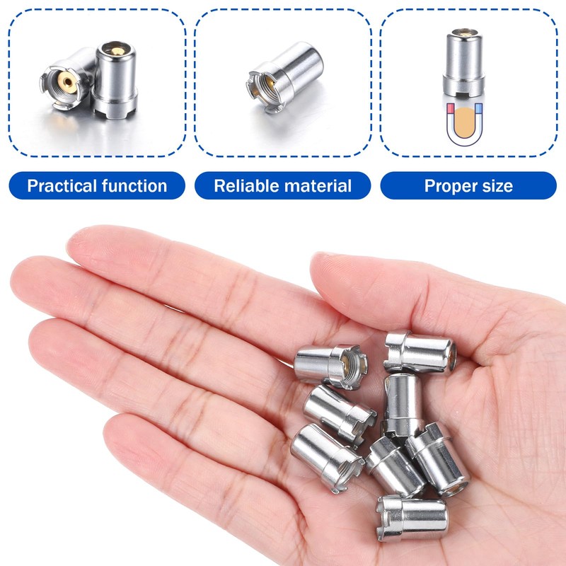 Giantree 8 Pcs Gilding Magnetic Threaded Soldering Iron Ring Adapter