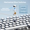 EWEADN TK100 Wired Typewriter Mechanical Keyboard and Mouse, 104 Keys