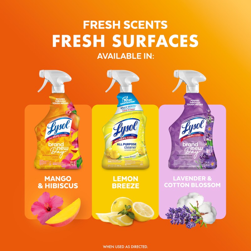 Lysol All Purpose Cleaner Spray, Multi-Purpose Disinfecting Spray, Kitchen &