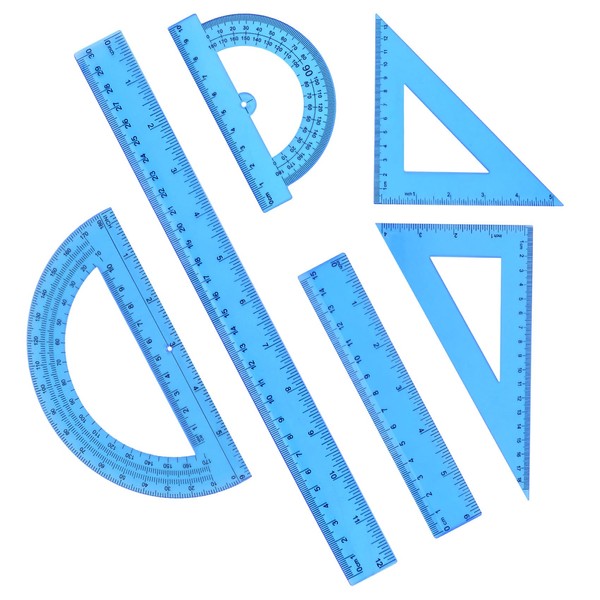 Plastic Clear Ruler Math Set, 6" | 12" Straight Ruler