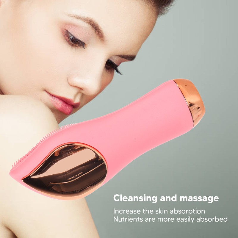 Electric Face Cleanser Waterproof 5 Vibration 3 Temperature Remove Skin
