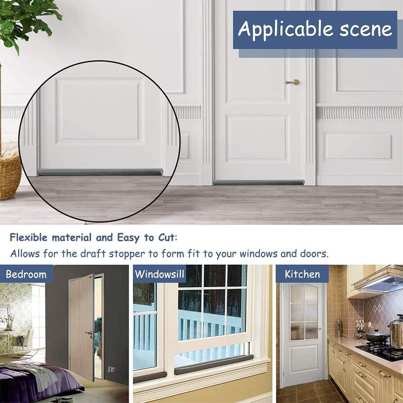 Draft Excluder for Doors - 96cm, Efficient Noise Blocker, Cold
