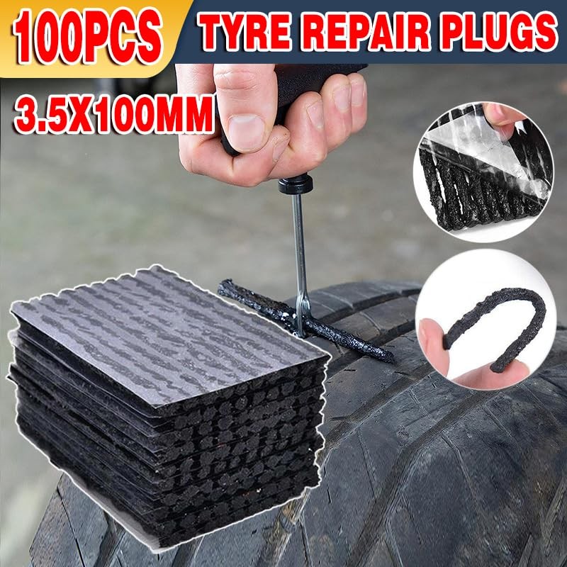 100x Tyre Repair Plugs Car Tire Puncture Recovery Tyre Tubeless