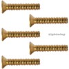 Flat Head Slotted Machine Screws Solid Brass #6-32 x 3/8