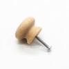 WEICHUAN 30-Pack Unfinished Solid Wood Knobs Pulls Handles - Round