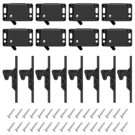SAQXK RV Drawer Latches, RV Cabinet Latches Door Replacement Universal Push-to-Close Grabber Catch 10 LBS Pull Force for Camper RV Home Travel Trailer Office Cabinet Drawer with Mounting Screws 8 Pack