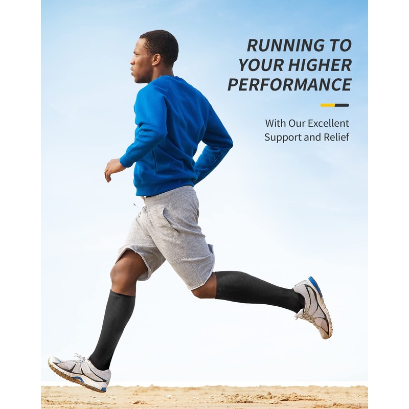 CAMBIVO 2 Pairs Compression Socks for Men and Women(20-30 mmHg),