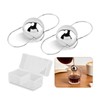 2‑Pack Espresso Cooling Balls Stainless Steel with Stand and Storage