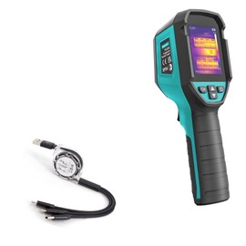 BoxWave Cable Compatible with Mileseey TR120E Compact Thermal Imager - AllCharge miniSync, Retractable, Portable USB Cable - Jet Black