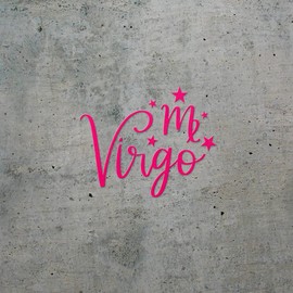 Decal Stickers of Virgo (Pink) (Set of 2) Premium Waterproof Vinyl Decal Stickers for Laptop Phone Accessory Helmet Car Window Mug Tuber Cup Door Wall Decoration - ANDsticg92716PI