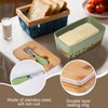 Mushroom Butter Dish with Lid,Large Butter Crock Keeper Saver,Ceramic Butter