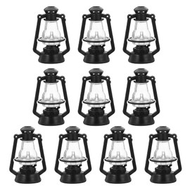 MAGICLULU 10Pcs Mini Dollhouse Miniature Lantern Xmas Tree Hanging Oil Lamp Hanging Kerosene Lantern for Christmas