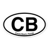 CB Cocoa Beach Florida Oval Vinyl Car Bumper Window Sticker 3" x 2"