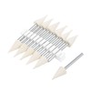 sourcing map 8mm Wool Felt Mounted Points Conical Polishing Bits