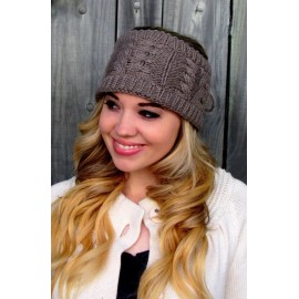 SWAKCouture Messy Bun Headband wrap - Mortar