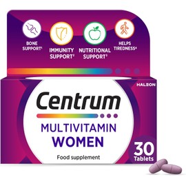 Centrum Women Tablets Multivitamin & Mineral Supplements, with 23 essential nutrients including vitamin D, C, and Iron, 30 ct