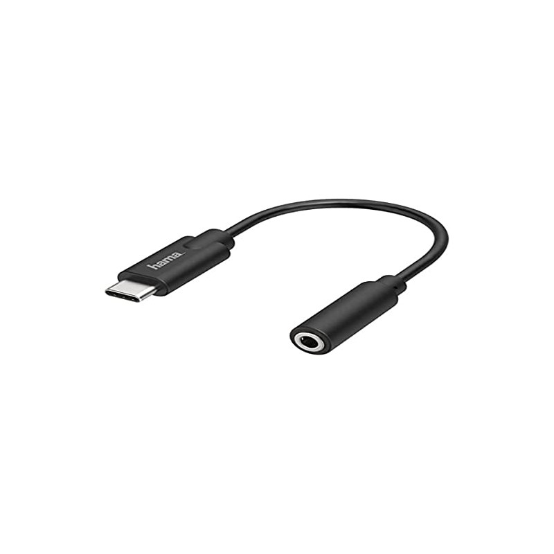 Hama Audio Adapter, USB-C Male to 3.5 mm Jack Female,