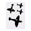 4 x 'Spitfire Plane' Temporary Tattoos - Water Resistant, Skin-Safe,