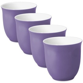 FORLIFE Japanese Teacup (Set of 4), 6.5 oz., Purple