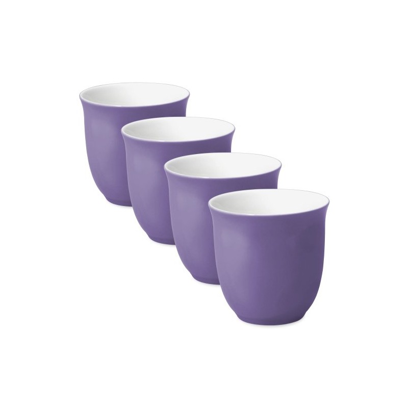 FORLIFE Japanese Teacup (Set of 4), 6.5 oz., Purple