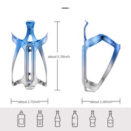 ROCKBROS Aluminium Alloy Bicycle Bottle Holder for Road Bikes, Mountain Bikes, 30 g, Lightweight, 147 x 70 x 82 mm, Colourful, 4 Colours