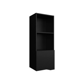 espidoo 43" Tall Wall Cabinet: Modern One-Door Storage with 2 Shelves - Space-Saving Particle Board Design for Bathroom & Kitchen - Easy to Assemble Black Finish Home Organizer