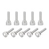 sourcing map Knurled Thumb Screws, M4x16mm Brass Shoulder Bolts Grip