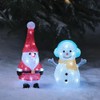 Lights4fun Outdoor Christmas Figure Light Up LED Acrylic Snowman Plug