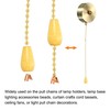 sourcing map Pull Rope Wooden Bead Lamp for Bathroom Light