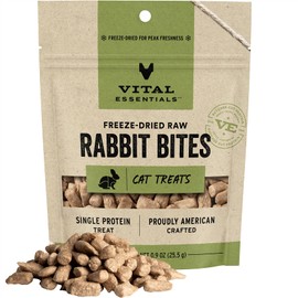 Vital Essentials Vital Essentials Freeze Dried Raw Cat Treats, Rabbit Bites, 0.9 oz