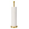 Songtec Gold Toilet Paper Holder Stand with Reserve, Floor Standing