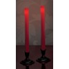 Candle Impressions 2-Pack 9" Flameless Wax-Finish Tapers w/ 5 Hour Timer, RED