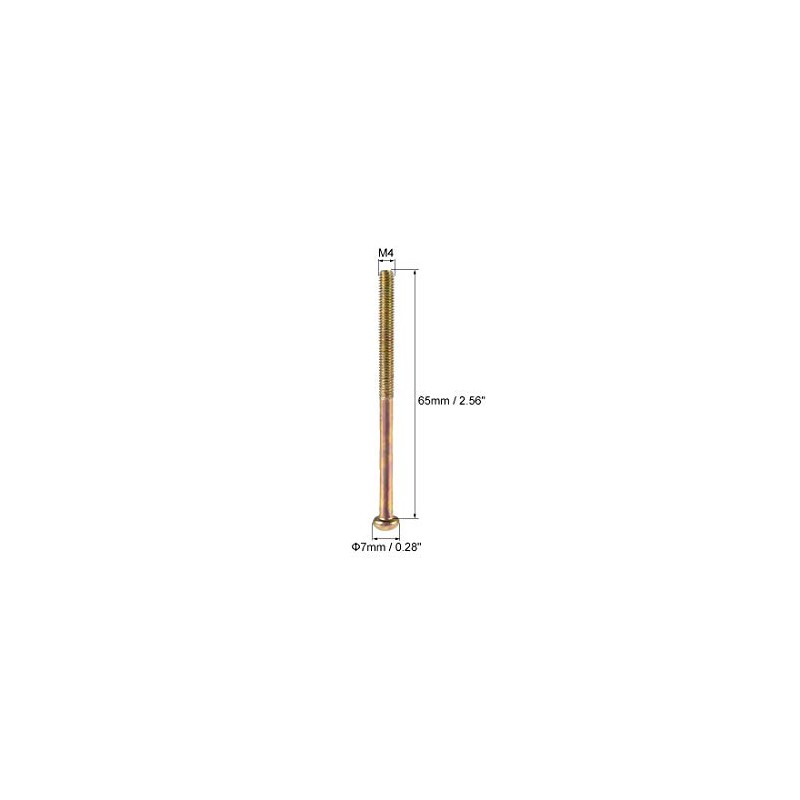 sourcing map M4 x 65mm Male Thread Phillips Pan Head