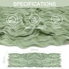 Sage Green Table Runner Cheesecloth 120 Inches Boho Gauze Cheese