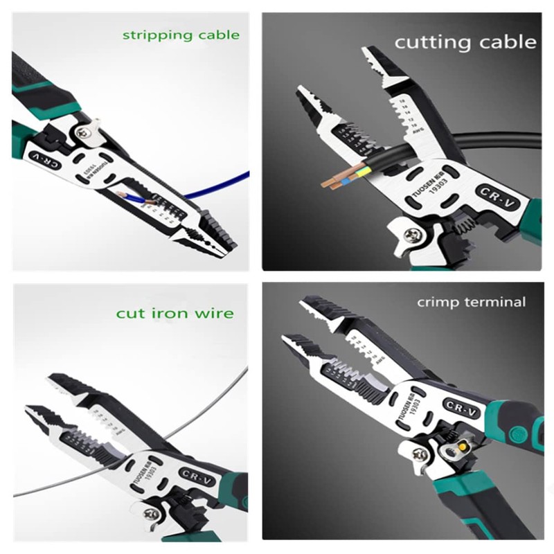 szhdxsy, 10-in-1 Wire Stripper Tool, Wire breaking pliers， Cable cutters,
