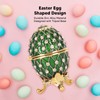 Egg Trinket Box Zinc Alloy Sparkling Rhinestone Exquisite Elegant Metal