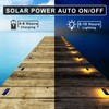DetarZinLED Solar Step Lights Outdoor Waterproof LED, 4 Pack Warm