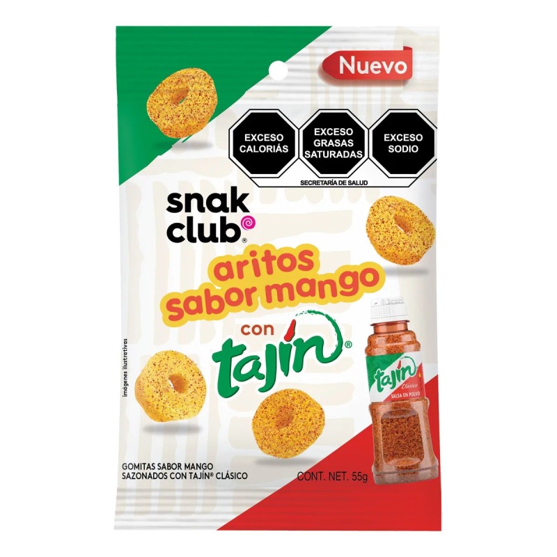 Gomitas Aro De Mango Con Tajin Snak Club 55g