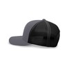 Pacific Headwear Standard Trucker Snapback Cap, Graphite/Black/Graphite