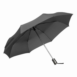 Preiswert&Gut Compact Umbrella Fully Automatic Express Grey 100 cm, gray
