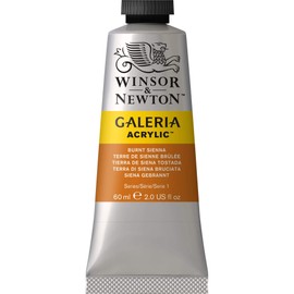 Winsor & Newton - 2120074 Galeria Acrylic Paint, 60-ml Tube, Burnt Sienna, 2 Fl Oz