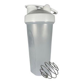 Shaker Cup 20ozl with blender ball and lid (White)