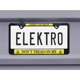 Don't Tread On Me Black License Plate Frame