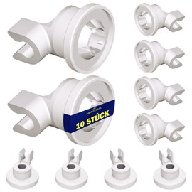 Pack of 10 Dishwasher Basket Wheels 424717 00424717 481252878025 C00481565 for Bosch for Siemens Diameter 23.2 mm Universal Accessories for the Basket of Many Dishwasher Models Monteral