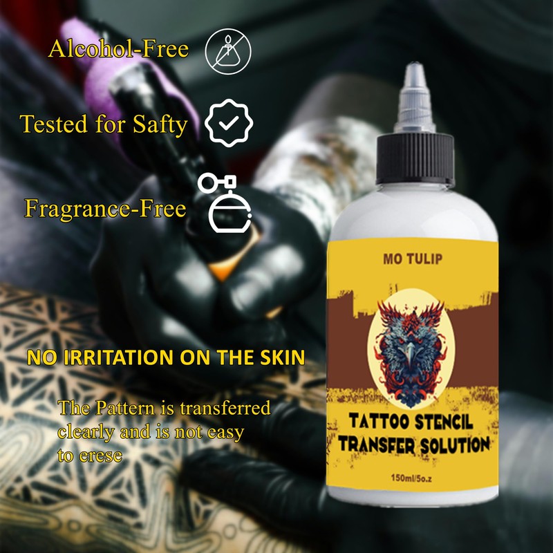 Tattoo Stencil Transfer Gel Solution for Machine Stencils, Tattoo Transfer
