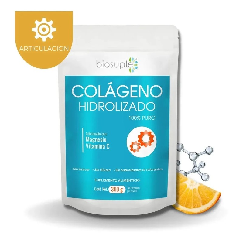 Colágeno Hidrolizado Biosuple sSabor 300g Magnesio Vitamina C